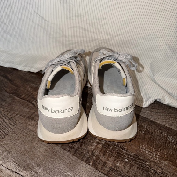 New Balance Light Grey and White Platform Runner Sneakers - Picture 3 of 3